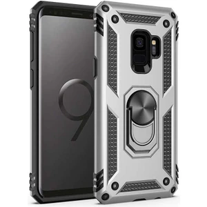 Samsung Galaxy S9 Kılıf Ultra Koruyan Yüzüklü Tank Stand Olan Mıknatıslı Voyotank