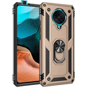 Xiaomi Poco F2 Pro Kılıf Ultra Koruyan Yüzüklü Tank Stand Olan Mıknatıslı Voyotank