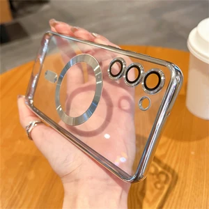 Galaxy S23 Kılıf Magsafe Şarj Özellikli Kamera ve Lens Korumalı Esnek Silikon Dempre Case