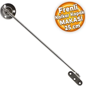 Kalkar Kapak Makası Frenli Dolap Çekmece Metal 25 cm Sessiz Açma Kapama Amortisör Piston Nikel Bar