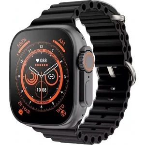 Ms Tech Gs8+ Ultra Akıllı Saat Siyah Kasa 2.05 Inc 49MM Kablosuz Şarj (Kordon Hediyeli)