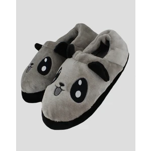 GÖBİ - Hayvan Figürlü Gri Erkek Ev İçi Ayakkabı