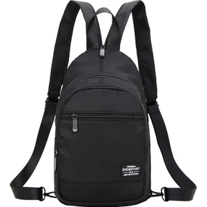 Küçük Spor Çantası Erkek Göğüs Çantası Çift Kullanımlı Küçük Sırt Çantası (Yurt Dışından)