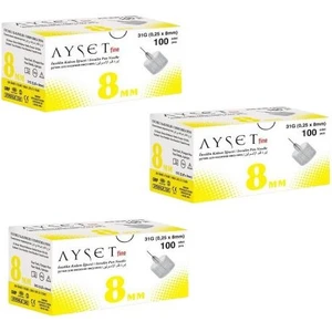 Fine 31G (0,25 x 8mm) Insülin Kalem Iğnesi 300 Adet