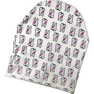 Cramerr Baby Çift Katlı Penye Interlok Bebek Çocuk Bere(Uykucu Tavşan)