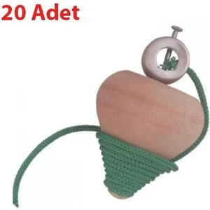 Nostaljik Lezzetler Boyanabilir Ağaç Topaç (20 Adet)