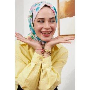 Botanik Serisi İndigo Pamuk Viskon Şal 3023-06