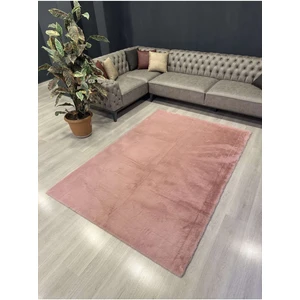 Omammamia Home Modern Tavşan Tüyü Yumuşacık Tüy Dökmez Peluş Halı Lila