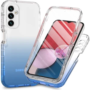 Samsung Galaxy A24 Için 4g Telefon Vaka Gradyan Renkli Pc Tpu Cep Telefon Kılıfı Pet Ekran Koruyucu (Yurt Dışından)
