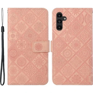 Samsung Galaxy A24 4g Için Damgalı Telefon Kılıfı Stand Cüzdanlı Baskalı Çiçek Deri Telefon Kapağı (Yurt Dışından)