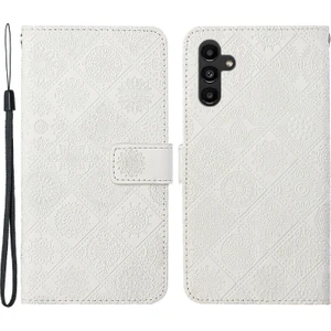 Samsung Galaxy A24 4g Için Damgalı Telefon Kılıfı Stand Cüzdanlı Baskalı Çiçek Deri Telefon Kapağı (Yurt Dışından)