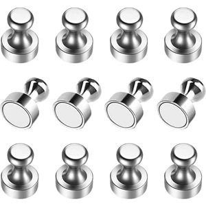12 Adet Yüksek Kalite Güçlü Neodyum Mıknatıs Buzdolabı Magnet Fotoğraf Evrak Kağıt Tutucu