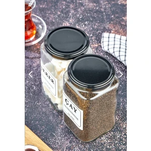 Fbz Home 2'li Çay & Şeker Saklama Kabı 850 ml Cam Kavanoz