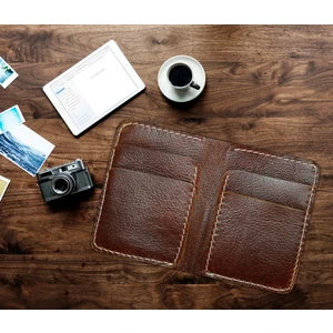 Italyan Deri Kartlık Bölmeli Katlanır Gerçek Deri Cüzdan