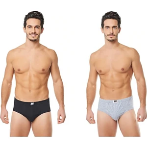 Erkek Slip Külot Gri 6'lı Paket (3 Siyah - 3 Gri)
