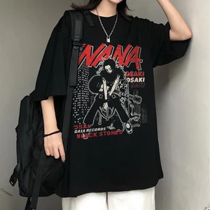 Touz Moda Nana Baskılı Siyah Oversize T-Shirt