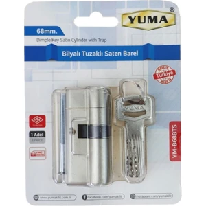 68MM Bilyalı Barel Tuzaklı Saten Kapı Göbeği