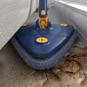 Kendinden Sıkmalı Üçgen Mop Cam Duvar Yer Silebilen Yedek Mikrofiber Bezli Paspas