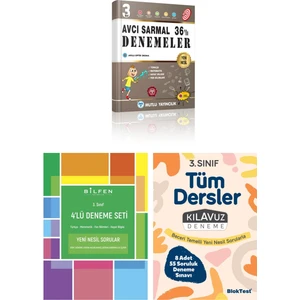 Tudem Yayınları Tüm Dersler 3. Sınıf Deneme + Bilfen Deneme ve Mutlu Sarmal 3'lü Deneme Seti-Set3