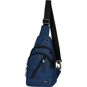 Keten Kumaş Çapraz Üç Bölmeli Günlük Omuz Çantası Bodybag DDCQ-550