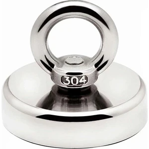 D48 Güçlü Neodyum Mıknatıs 48MM 75KG Askılı Fishing Salvage Magnet