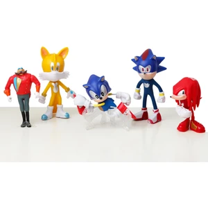 Sonic Boom Werehog Doctor Eggman Miles Tails Sonic Hedgehog Knuckles 5li Karakter Figür Oyuncak Seti