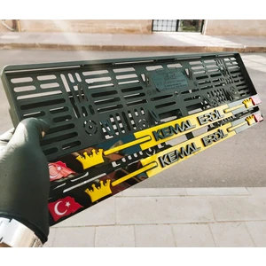 Aksaray Tasarım Atölyesi Plakalık 3D Kabartma Takmatik Pleksi Kişiye Özel (Çift)