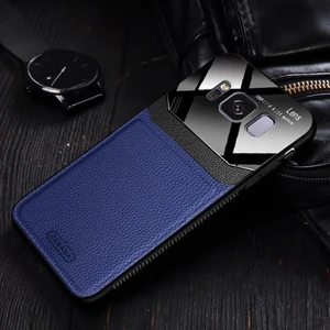 Samsung Galaxy S8 Plus Kılıf Zebana Lens Deri Kılıf Lacivert