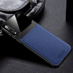 Samsung Galaxy A30S Kılıf Zebana Lens Deri Kılıf Lacivert