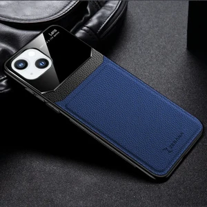 Apple iPhone 13 Kılıf Zebana Lens Deri Kılıf Lacivert