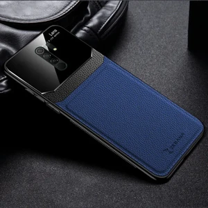 Xiaomi Redmi 9 Kılıf Zebana Lens Deri Kılıf Lacivert