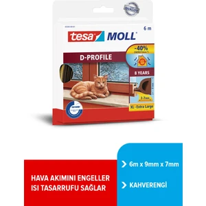 5393 Kapı Pencere D Profili 6M Kahve