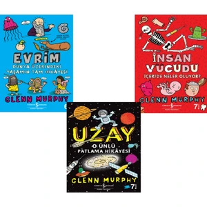 Uzay O Ünlü Patlama Hikâyesi - İnsan Vücudu – Evrim - 3 Kitap Set - Glenn Murphy - İş Bankası Kültür Yayınları