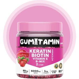 Güçlendirici Şampuan – Vitamin, Keratin ve Biotinli, Doğal Çilek Aromalı, Zayıf ve Yıpranmış Saçlar İçin