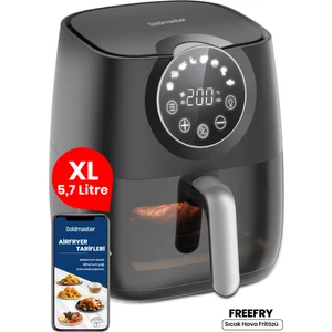 Freefry 1700W Xl Dokunmatik 8 Ön Ayarlı Cam Kapaklı Hazne Aydınlatmalı Airfryer Sıcak Hava Fritözü