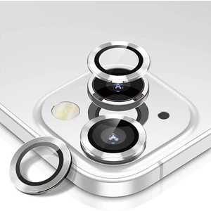 iPhone 13 Alüminyum Alaşım Çerçeveli Tempered Glass Kamera Lens Koruyucu