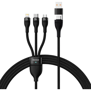 Flash II 3in1 100W 120 cm Şarj Kablosu Siyah