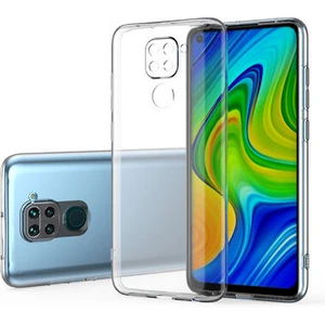 Xiaomi Redmi Note 9 ile Uyumlu Kılıf Şeffaf Kamera Korumalı Esnek Silikon Telefon Kılıfı Kapak