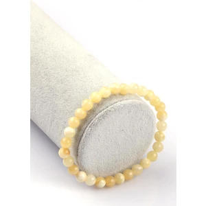 Alibaba Doğaltaş Aragonit Doğal Taş Bileklik 6mm Küre Kesim