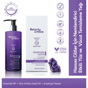 Ametist Purple Sensitopia Cloud Hassas Ciltler İçin Nemlendirici Etkili Yüz ve Vücut Temizleme Yağı 250 ml 
Ceramide NP + Vitis Vinifera Seed Oil + Ametist Powder