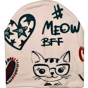 Cramerr Baby Çift Katlı Penye Interlok Bebek Çocuk Bere (Bilgiç Kedi)