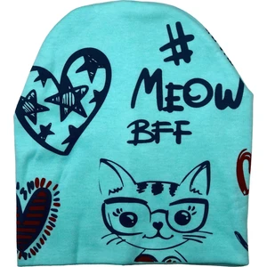 Cramerr Baby Çift Katlı Penye Interlok Bebek Çocuk Bere (Bilgiç Kedi)