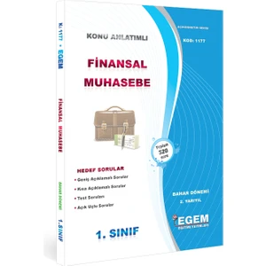 Egem Eğitim Yayınları AÖF 1. ve 3. Sınıf Bahar Dönemi Finansal Muhasebe Konu Anlatımlı Sorubankası