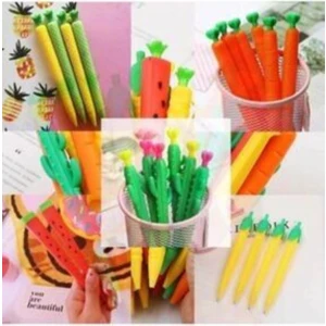 İbis Kırtasiye 5'li 0.7 Uçlu Versatil Kalem Seti - Kaktüs, Karpuz,mısır,ananas,havuç 5'li