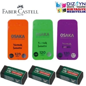 3 Adet Osaka 0,7min 2b + 3 Adet Siyah Silgi Set