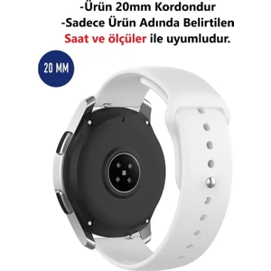 Samsung Galaxy Watch Active ve Active 2 - Galaxy Watch 3 (41MM) Uyumlu Klasik Silikon Kordon Kayış