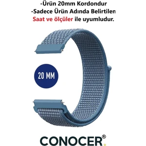 Samsung Gear S2 Classic - Gear Sport Uyumlu 20MM Hasır Dokuma Kordon Kayış