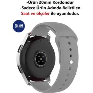 Samsung Galaxy Watch Active 2 (40MM-44MM) - Active 1 Uyumlu 20MM Klasik Silikon Kordon Kayış