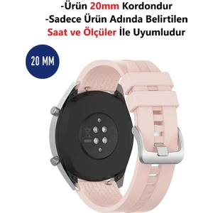 Samsung Galaxy Watch Active 2 (42MM-44MM) Uyumlu Desenli Silikon 20MM Kordon Kayış