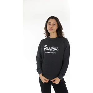 Kadın Baskılı Sweat Antrasit - Xl